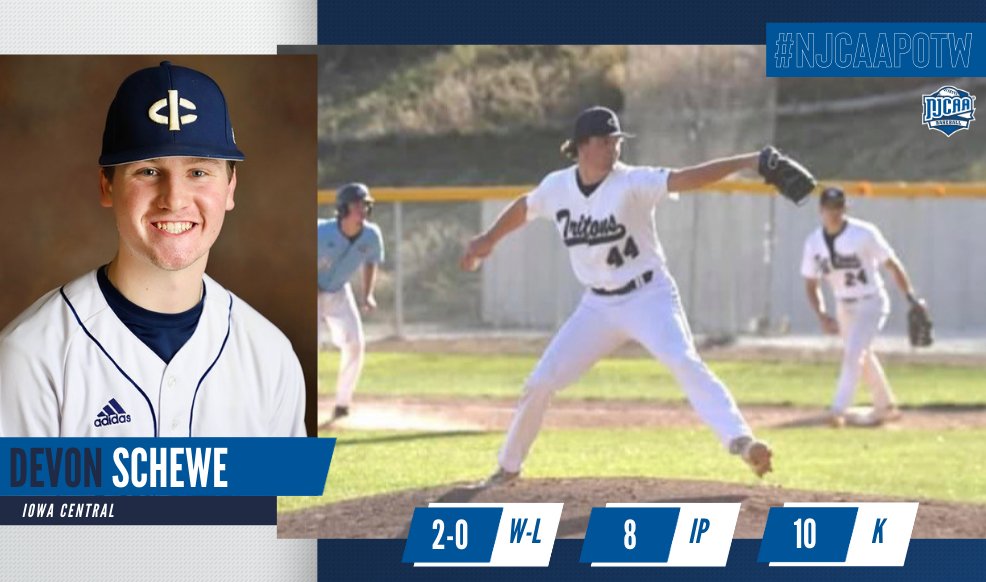 Schewe named NJCAA pitcher of the week