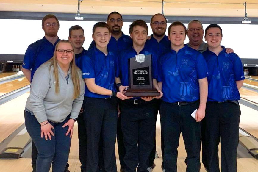 Raymond Wiegand (back row, second from left) is a returning All-American for the Triton bowling team this year.