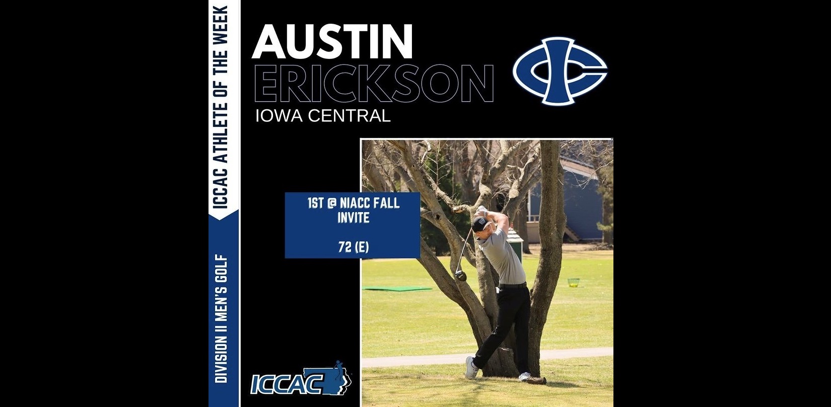 Austin Erickson named ICCAC Athlete of the Week