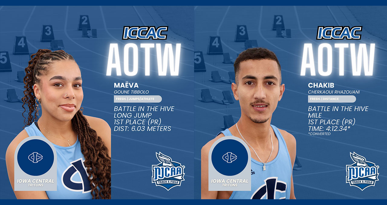 ICCAC Athlete of the Week Honors for Rhazouani and Tibbolo.