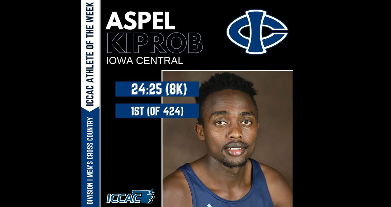 Aspel Kiprob earns Men's Cross Country Athlete of the Week