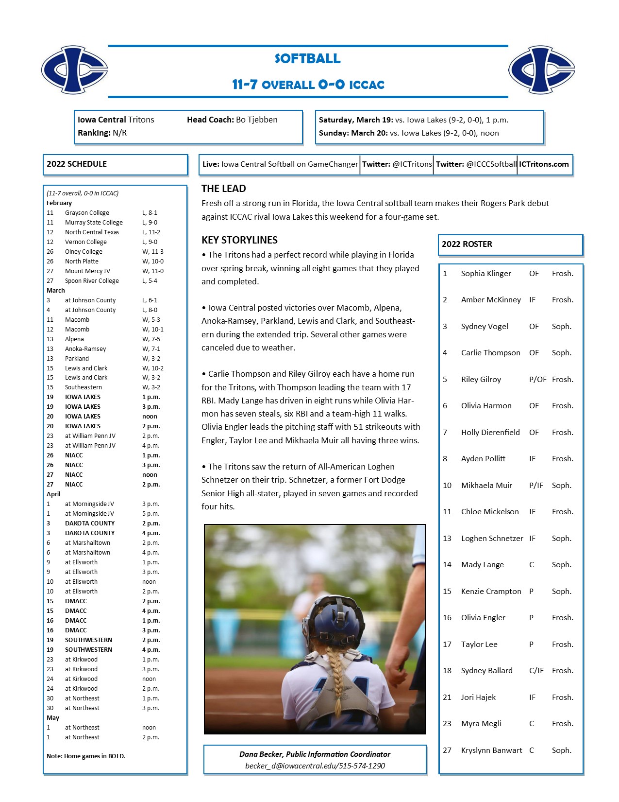 Triton Gameday vs. Iowa Lakes