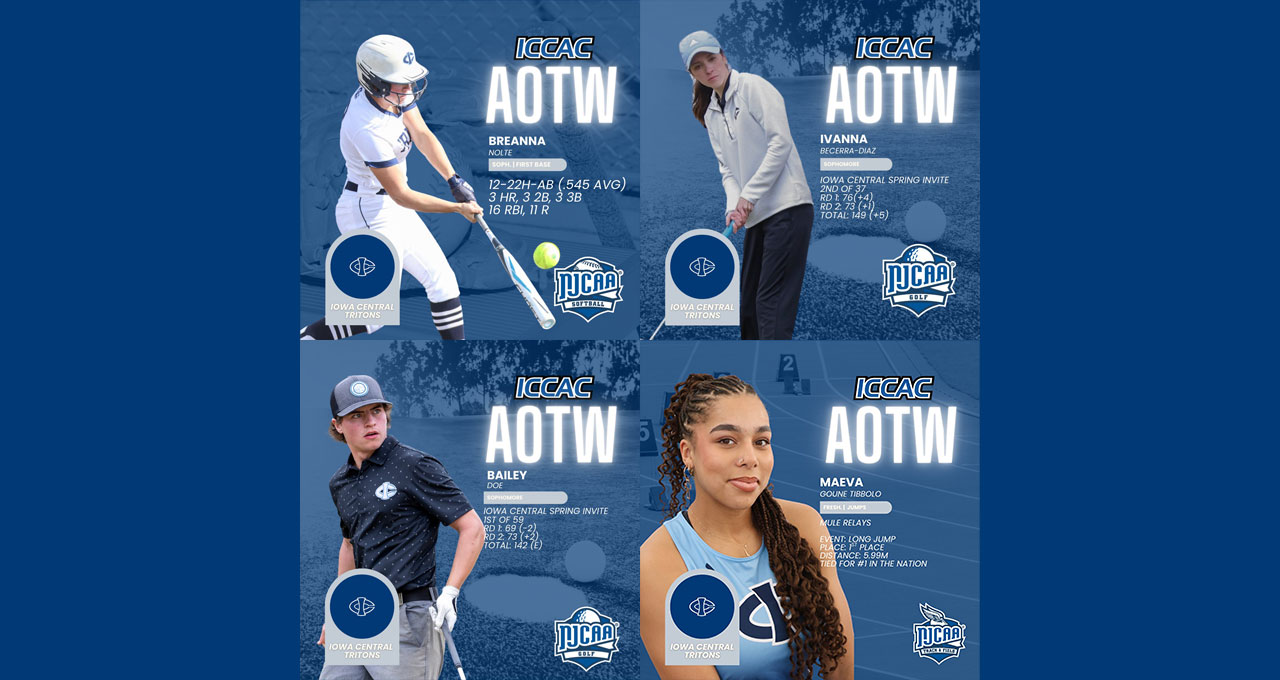 ICCAC Athlete of the Week Honors for Four Tritons