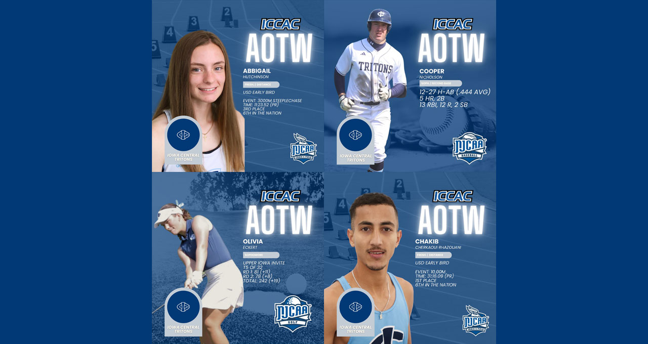 Four Tritons Earn ICCAC Athlete of the Week Honors