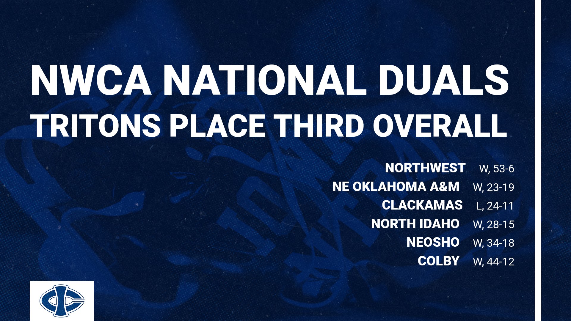 Tritons grab bronze at national duals