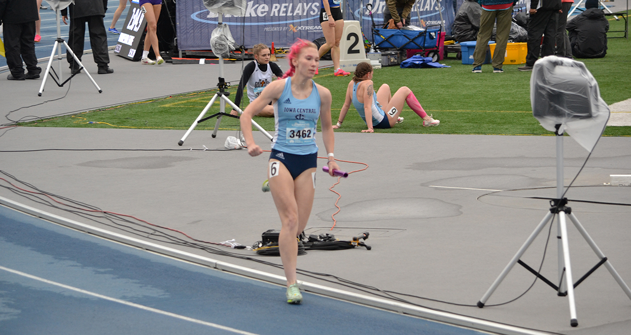 womens track competed at drake relays in several events. 