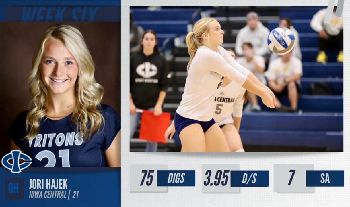 Hajek Named ICCAC Athlete of the Week/NJCAA National Athlete of the Week