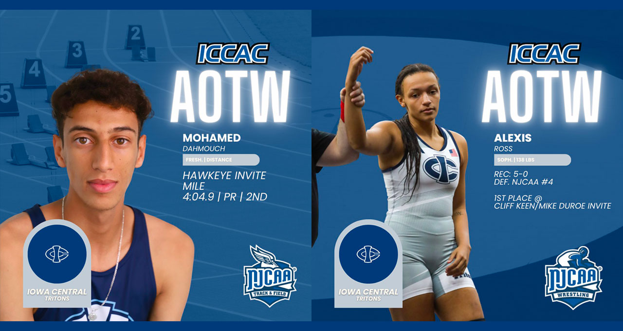 ICCAC Athlete of the Week Honors for Ross and Dahmouch